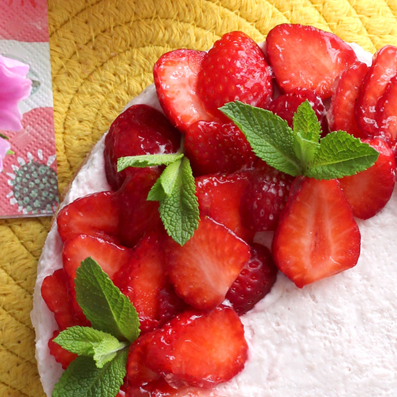 Cheesecake fragole e yogurt