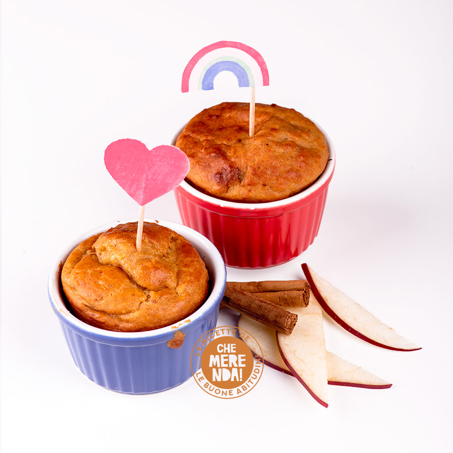 Muffin di ricotta, mele e cannella