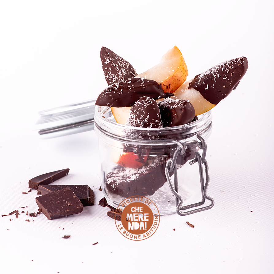 Spicchi di pera al cioccolato